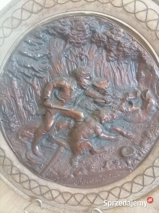 Patera Dekoracyjna Myślistwo Polowanie Vintage Wałbrzych