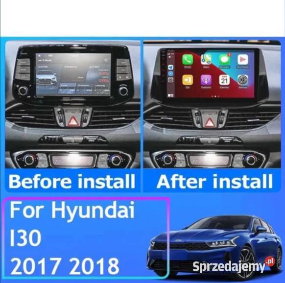 Radio android 13 Hyundai i30 1722r gps bluetooth Ożarowice