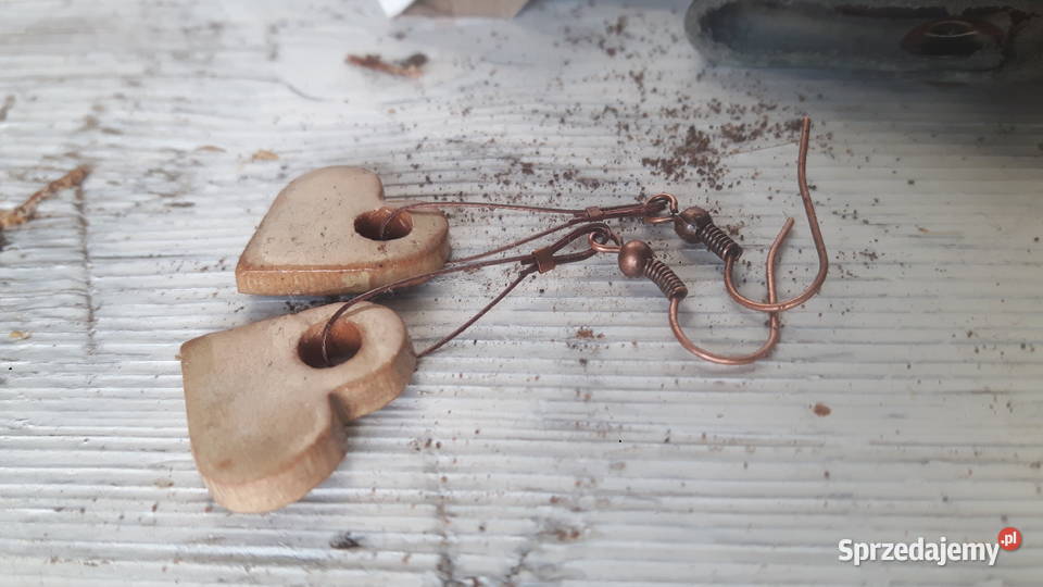 Kolczyki ceramiczne ręcznie wykonane z gliny sprzedam