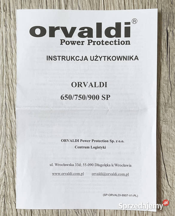 Zasilacz UPS ORVALDI 750 SP o pojemności Legnica