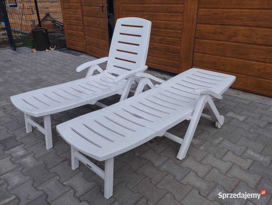 Leżaki ogrodowe plastikowe basenowe tworzywo sztuczne Szamotuły