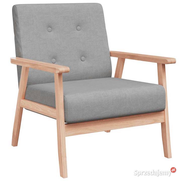 vidaXL Fotel jasnoszary tkaninaSKU242225