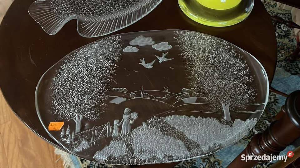 Taca Zabytkowa szklana patera firmy Costa Bodą Porcelana i szkło Gdańsk sprzedam