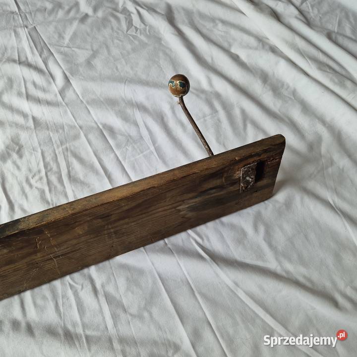 Wieszak przedwojenny vintage stary wieszak 110 Wyposażenie wnętrz Brzesko