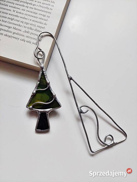 zakładka do książki zapach lasu zieleń witraż Rękodzieło Piekary Śląskie