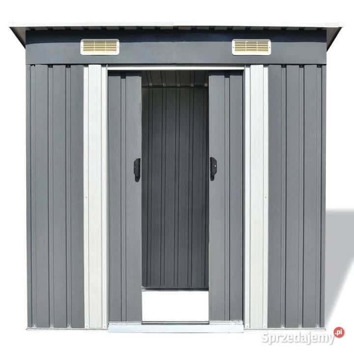 vidaXL Metalowa szopa ogrodowa szaraSKU42982 Warszawa