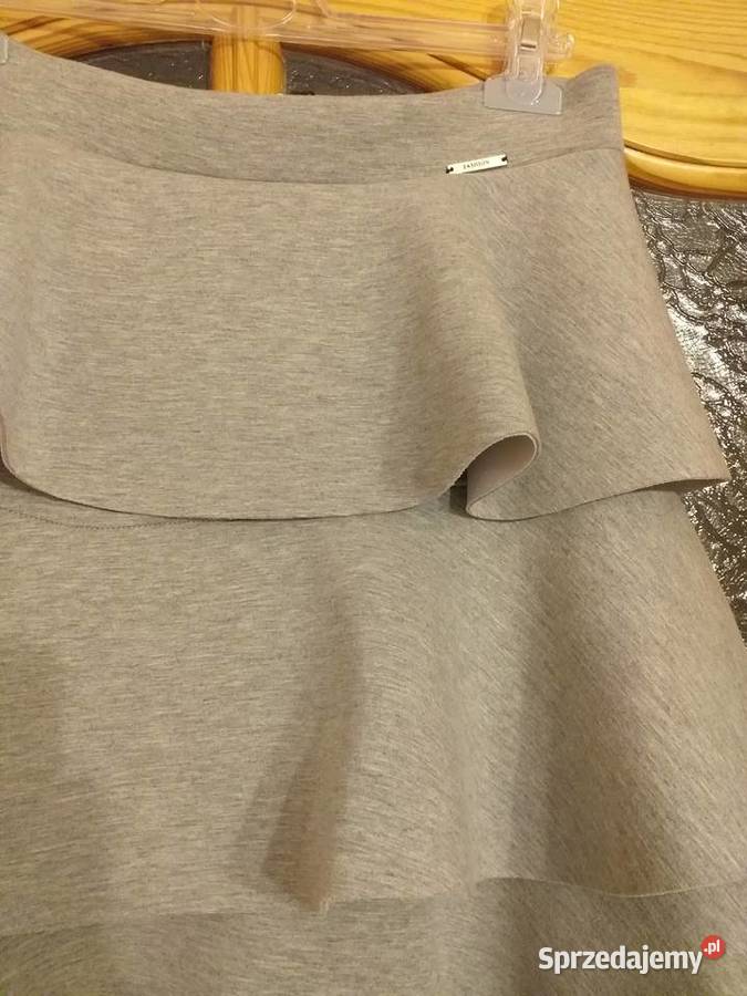 Szara spódniczka pianka falbanki M Lębork