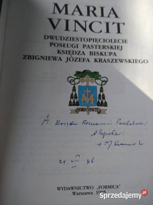 Książki okolicznościowe pierwsze wydanie Maria Antykwariat Warszawa