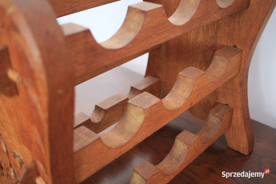 Drewniany stojak na wino ładne wykonanie Pszczyna sprzedam