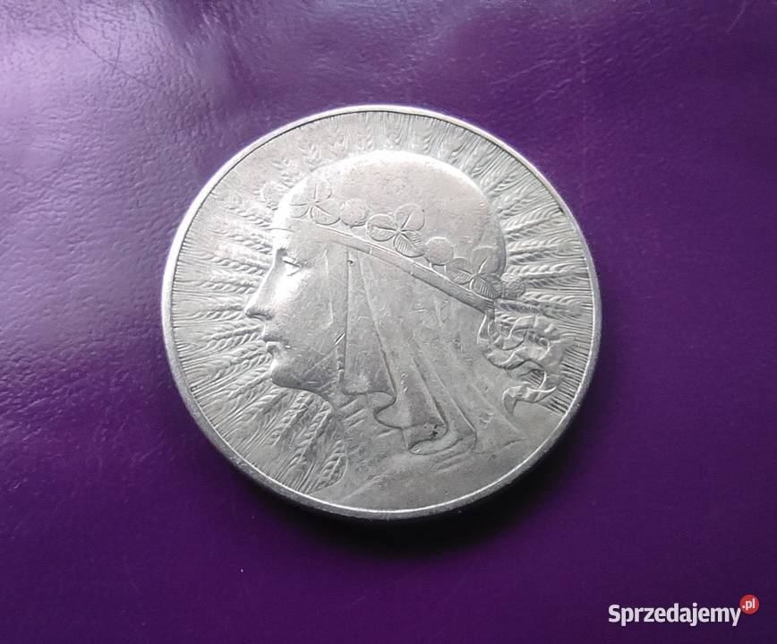 Moneta II RP 10 1932 GŁOWA KOBIETY zzm Srebro Pruszków