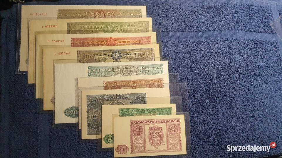 Polska Ludowa komplet banknotów 1946 Numizmatyka Warszawa