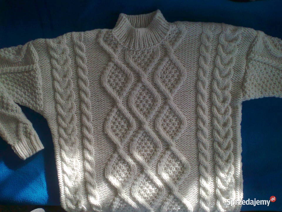 Sweter damski wykonanie na drutach Inny wzór