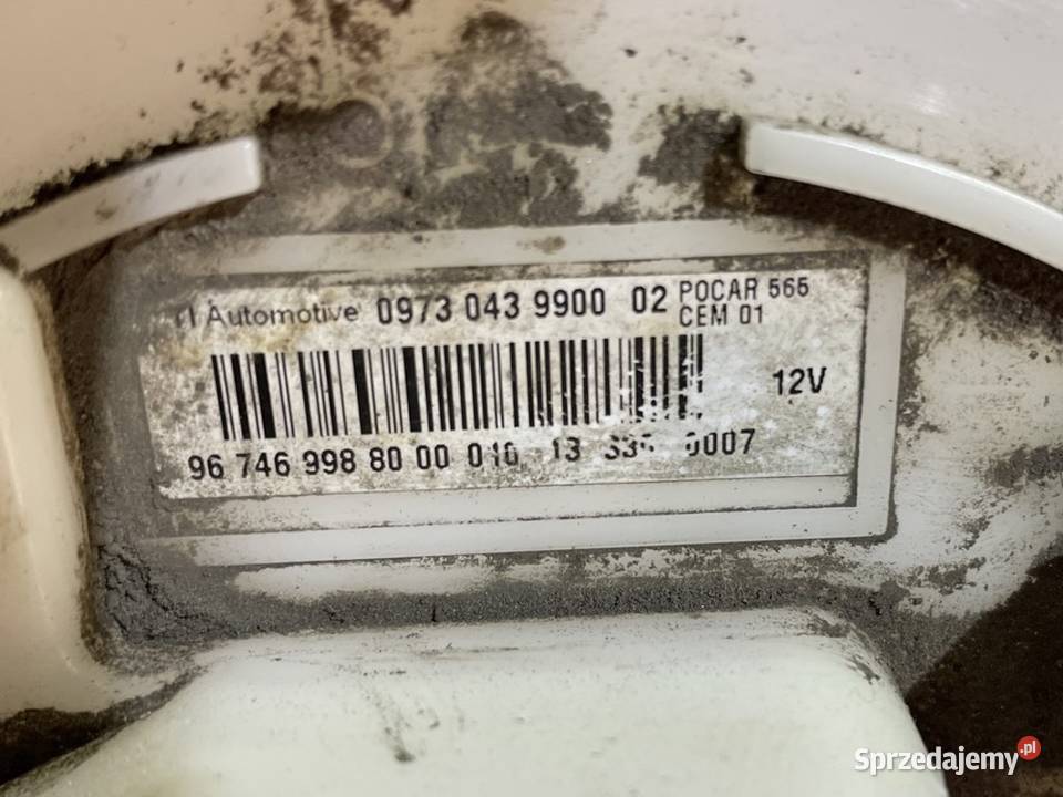 9674699880 pompa paliwa kosz peugeot 308 12 vti Szczecin