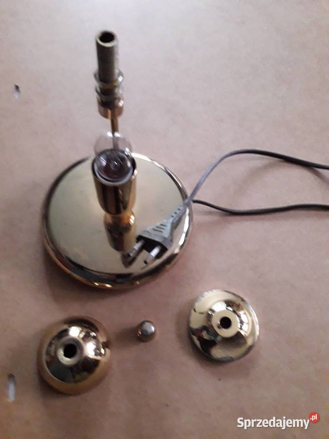 Nocna lampka na mosiężnej podstawie Matowy Kraków sprzedam