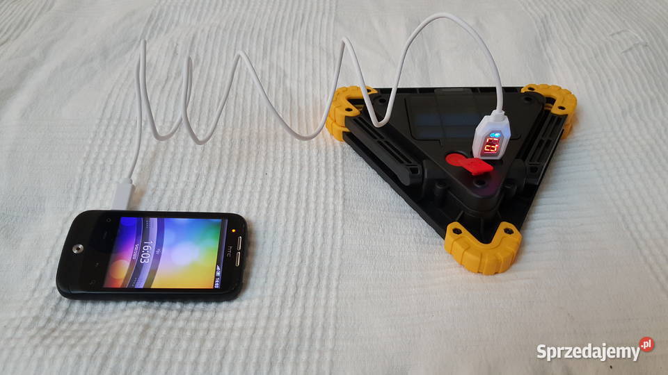 TRÓJKĄT OSTRZEGAWCZY LED AKUMULATOROWY POWERBANK Poznań