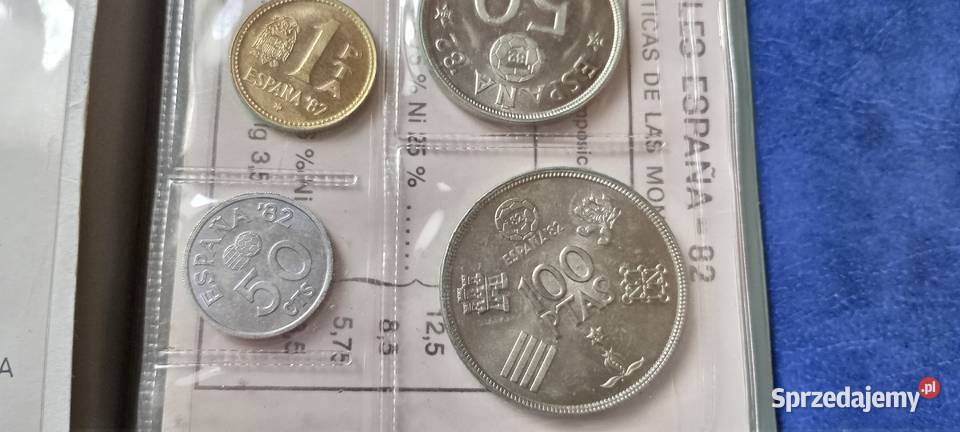 Stare monety 1980 Hiszpania set Mundial 1982 2 Lesko