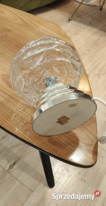Lampa Art Deco grube szkło vintage prl Kalisz