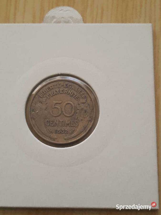 50 Centimes Francja 1932 r wielkopolskie Konin