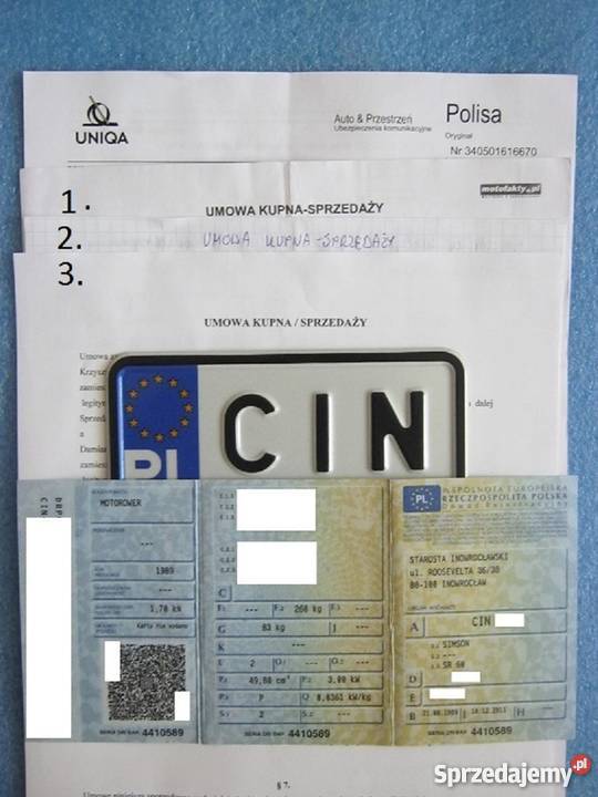 Simson SR 50 dokumenty OC Łabiszyn