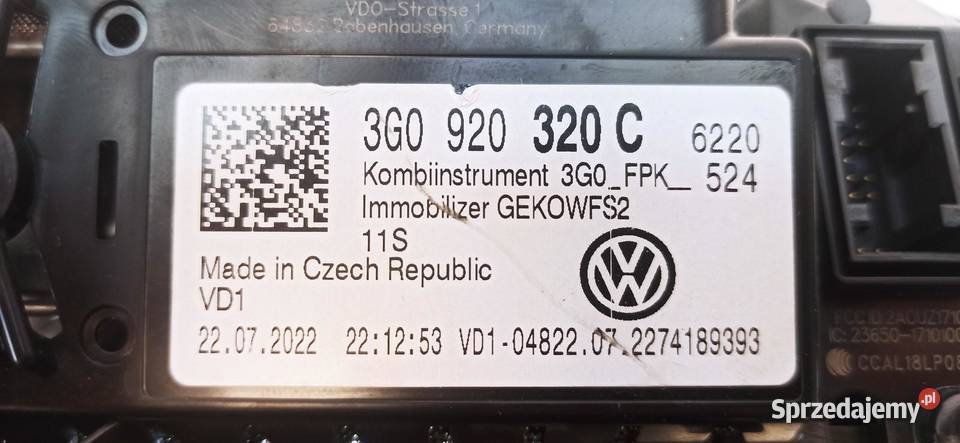 TIGUAN ALLSPACE LICZNIK VIRTUAL KOKPIT sprzedam