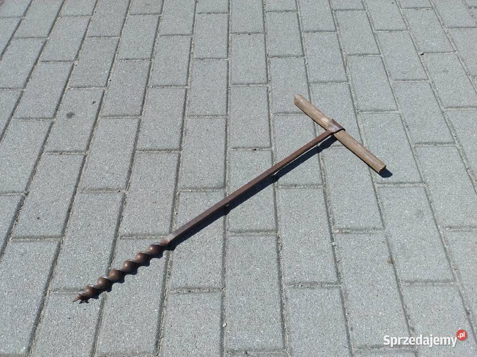 Stary ręczny świder wiertło do drewna 60 pomorskie