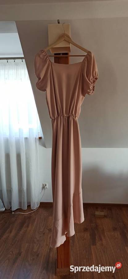 Nowa sukienka jasny pudrowy róż rozmiar L Bella świętokrzyskie