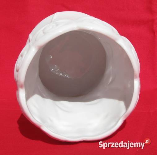 WYPUKŁE RÓŻE tworzące kształt wazonu porcelana Koszalin