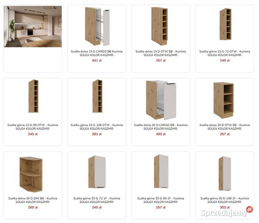Meble kuchenne SOLEO szafki kuchenne do montażu śląskie Katowice