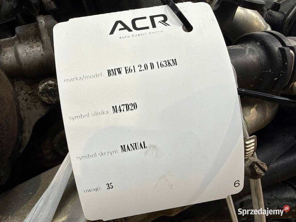 SILNIK 204D4 M47D20 BMW E60 E61 520 20 D DIESEL Chełm