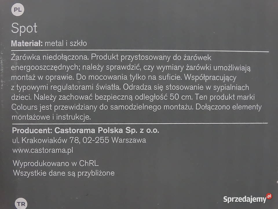 Nowy Reflektor Punktowy Colours Blue Chrom i Spoty i reflektory Biłgoraj