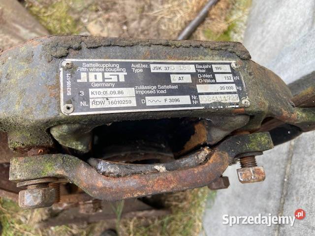 Siodło JSK37C JOST Mercedes Iveco Volvo Man Daf Maszewo
