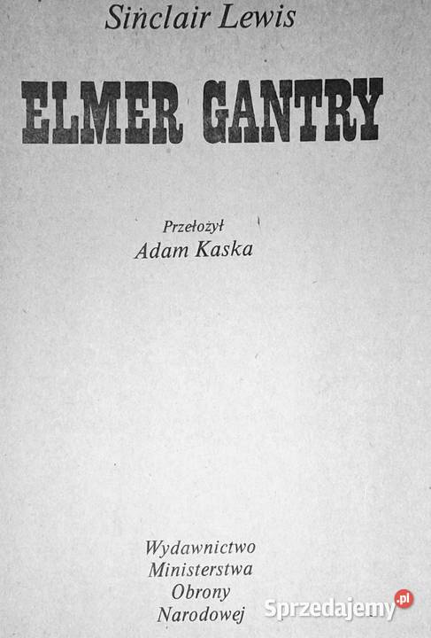 Elmer Gantry Sinclair Lewis lubelskie Chełm