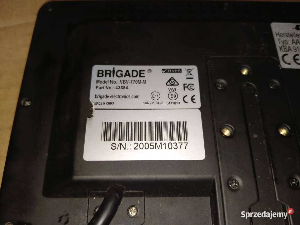 BRIGADE MONITOR CYFROWY VBV770MM Kargowa