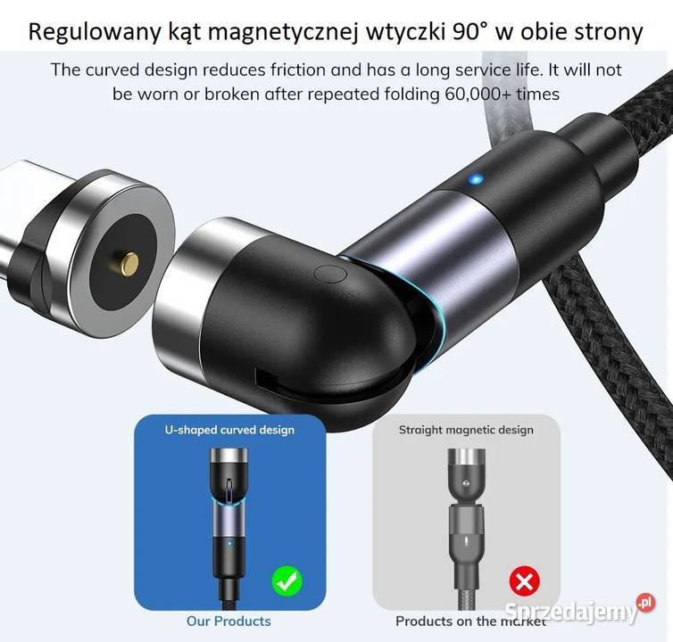 Kabel Przewód USB typ C Micro iPhone Magnetyczny Sieradz