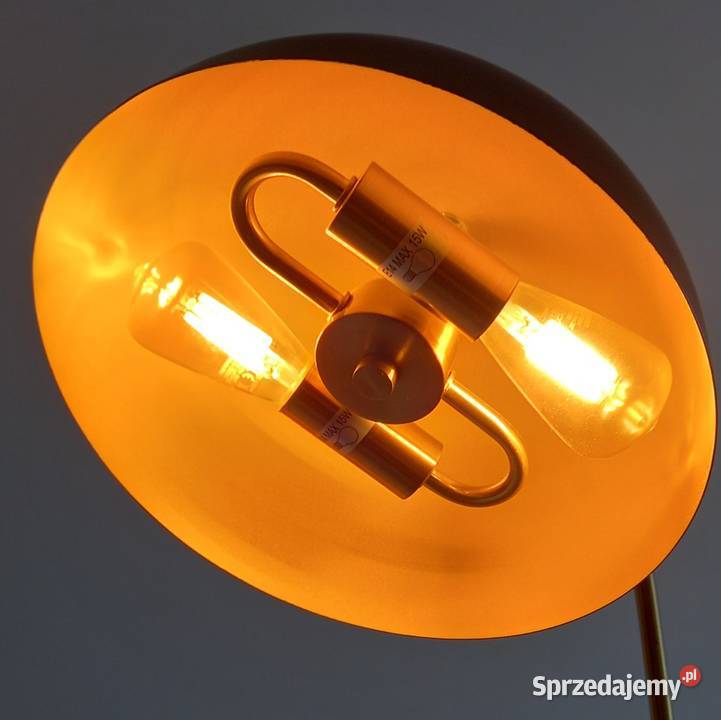Lampa podłogowa Czarno złota ventage design Wrocław sprzedam