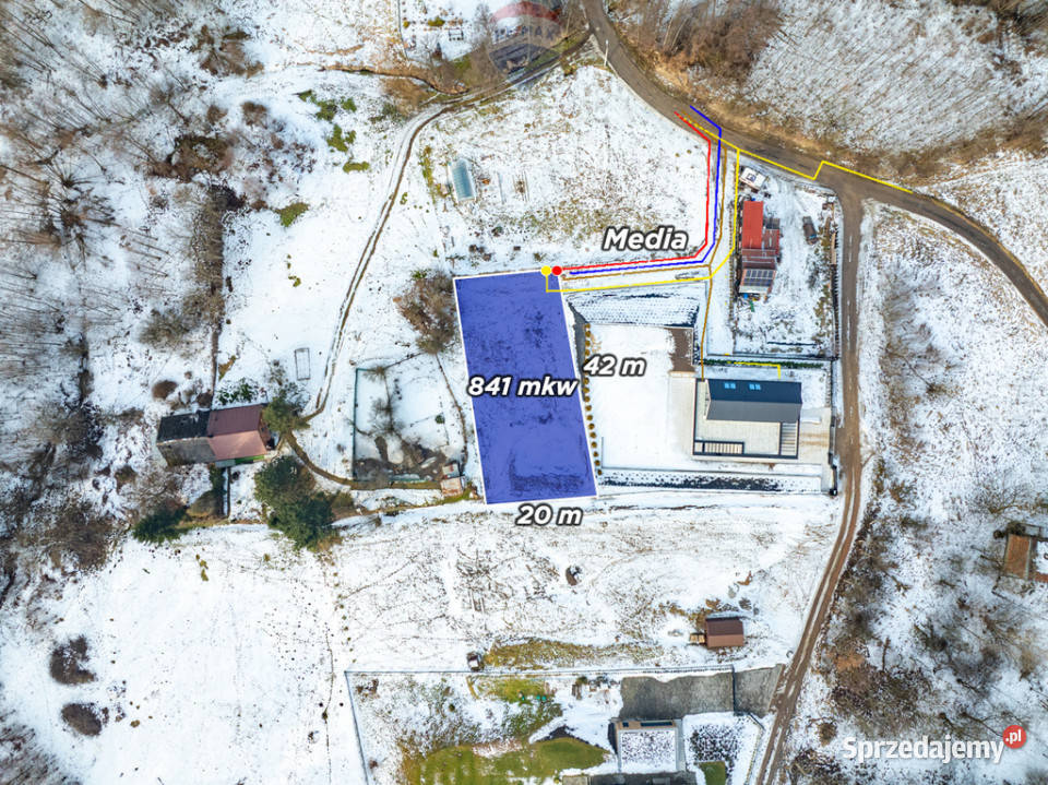 Budowlana i uzbrojona działka w Wieliczce widok małopolskie Wieliczka sprzedam