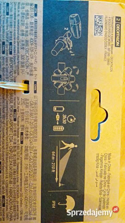 lampka rowerowa z decathlonu FL920 nowa Świebodzice