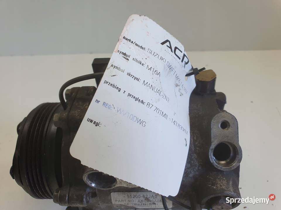 SPRĘŻARKA KLIMATYZACJI Suzuki Swift MK6 16 16V Rudka