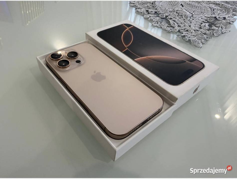 Iphone 16 pro gold 128gb nowy Zielonka sprzedam