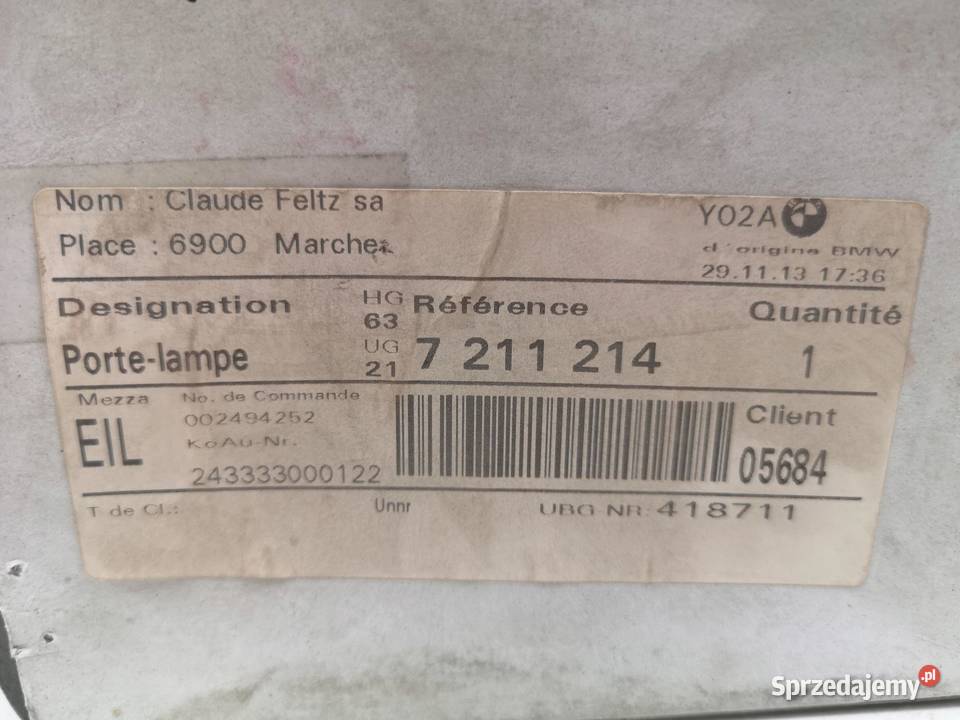 WKŁAD OPRAWKA LAMPY LEWY TYŁ BMW 3 E90 63 21 7 lubelskie