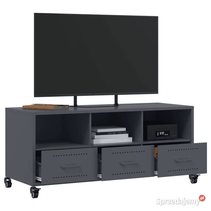 Szafka RTV antracytowa 1005x39x435 stal WM846694