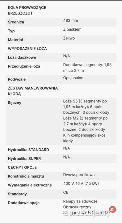 TRAK Maszyna do cięcia i obróbki drewna Sieraków