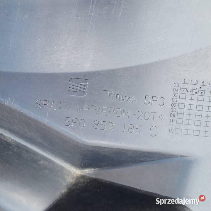 Seat Altea Toledo III Podszybie górne 5P0853185C osobowe Motoryzacja