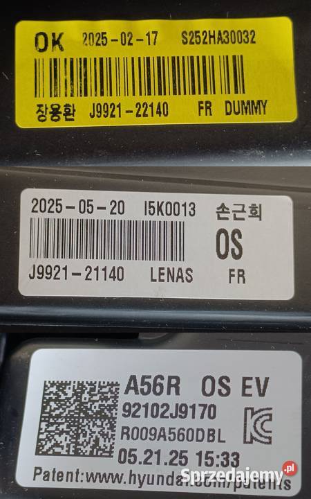 HYUNDAI KONA 17 LAMPA PRAWY PRZÓD 92102J9170 osobowe