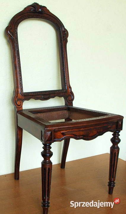 Zabytkowe Krzesło eklektyczne secesja plecionka Warszawa