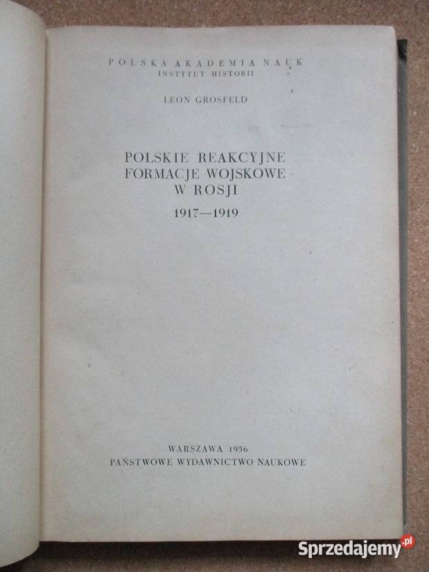 Polskie reakcyjne formacje wojskowe w Łódź sprzedam