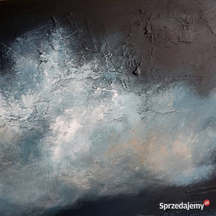 Burzowe niebo nowoczesny pejzaz morski obraz sprzedam