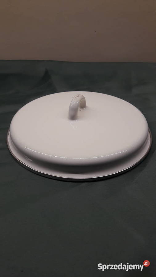Pokrywka emaliowana 17 biała biały Głuchołazy sprzedam