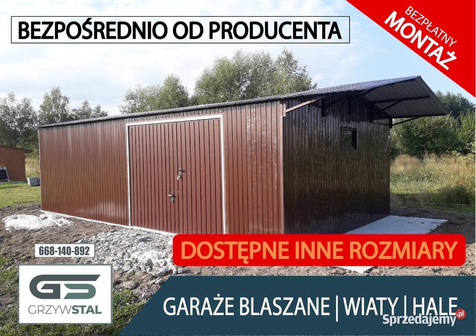 Garaż Blaszany Blaszak Garaże Blaszane 30m2 Sprzedaż podkarpackie Tarnobrzeg