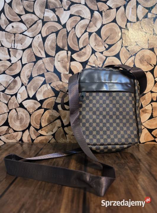 Męska Torba Listonoszka na Ramię Brązowa Retro